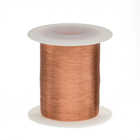 Magnet Wire, Heavy Build Enameled Copper Wire, 38 AWG, 8 Oz, 9680' Lngth, 0.0049 Diameter, Natural
